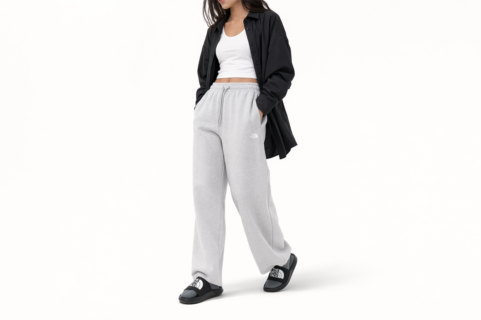 Order (W) The North Face Triarch Slides ''Zwart Wit'' NF0A5JCB-KY4
