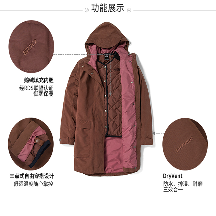 Sizing (W) The North Face TriClimate Jaket Waterproof Dusty Pink NF0A4NDG-Q32