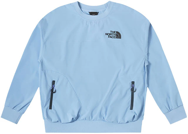 women-the-north-face-ue-blue-water-resistant-knit-sweatshirt-with-logo-print-nf-0-a8852-qeo