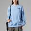 Shop (Women) The North Face UE Blue Water-Resistant Knit Sweatshirt with Logo Print NF0A8852-QEO