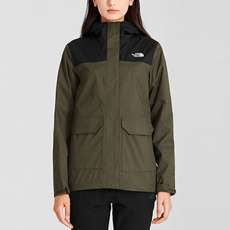 Shop (W) Chaqueta Impermeable Verde Oliva The North Face Urban Exploration Invierno. NF0A4U7T-21L
