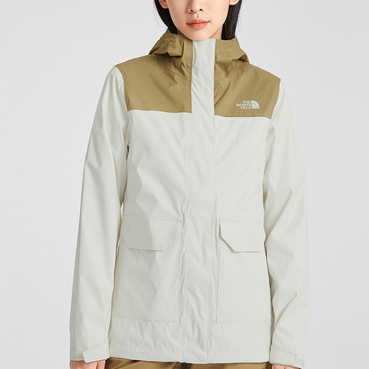 (Women) TNF Urban Exploration Beige Waterproof Windproof Jacket NF0A4U7T-2KX 圖 6