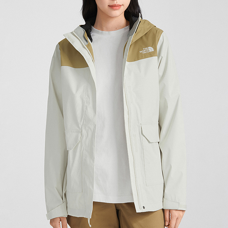 (Women) TNF Urban Exploration Beige Waterproof Windproof Jacket NF0A4U7T-2KX 圖 9