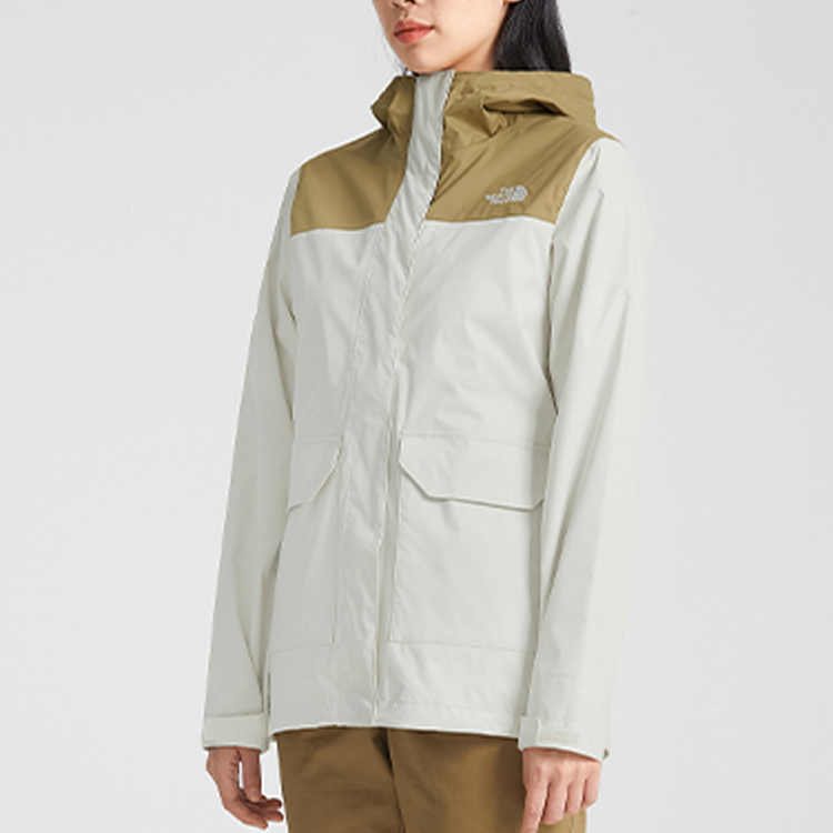 (Women) TNF Urban Exploration Beige Waterproof Windproof Jacket NF0A4U7T-2KX 圖 10