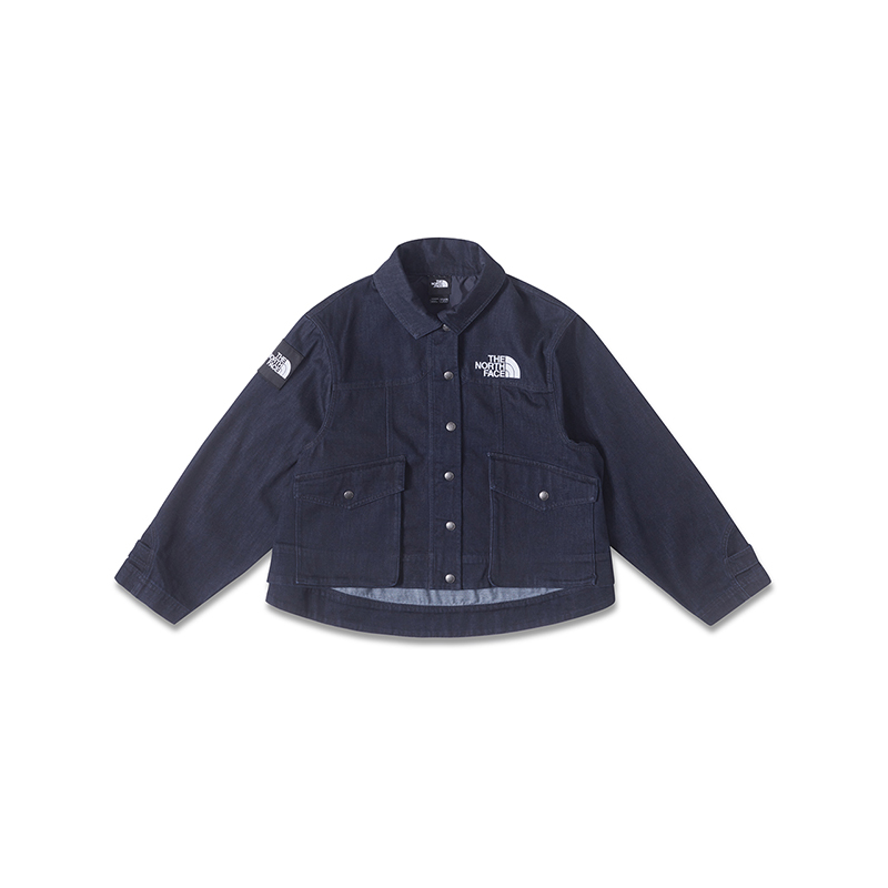 (Women) The North Face Urban Exploration Embroidered Logo Denim Jacket Blue NF0A83PI-DG7
