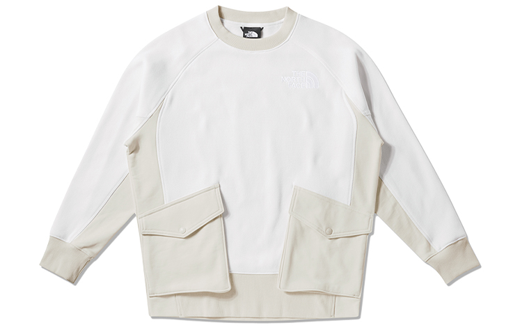 Order (W) The North Face 都會探險 FW23 寬鬆口袋拼色白色女款長袖上衣 NF0A83QB-151