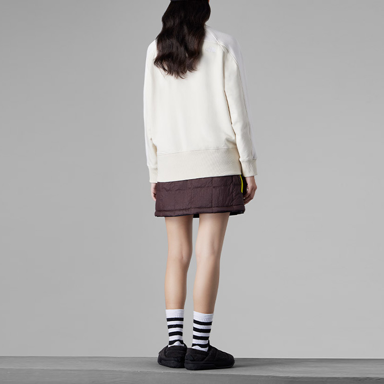Shop (W) The North Face 都會探險 FW23 寬鬆口袋拼色白色女款長袖上衣 NF0A83QB-151