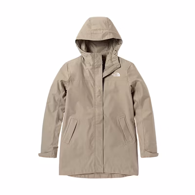 (Women) TNF Urban Exploration Khaki Waterproof Hooded Jacket NF0A7QPH-CEL