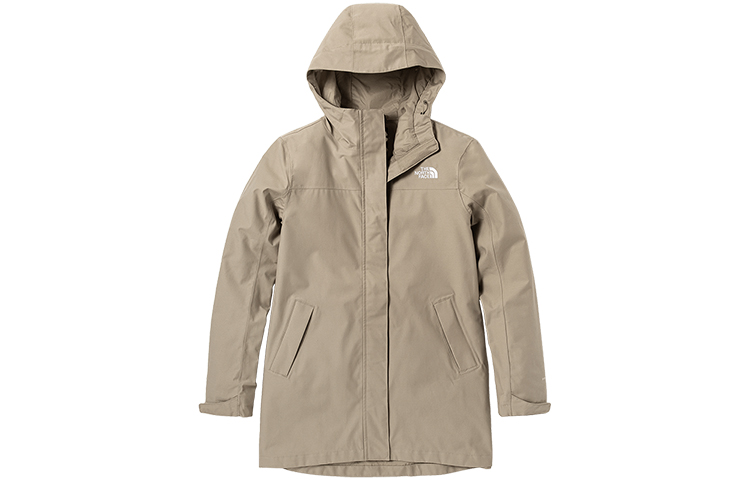 (Women) TNF Urban Exploration Khaki Waterproof Hooded Jacket NF0A7QPH-CEL 圖 2