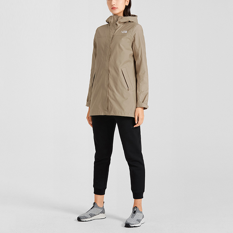 (Women) TNF Urban Exploration Khaki Waterproof Hooded Jacket NF0A7QPH-CEL 圖 3