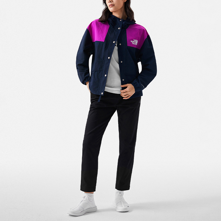 (Women) TNF Urban Exploration Logo Print Colorblock Hooded Jacket Navy Women’s NF0A5JXO-H6O 圖 3