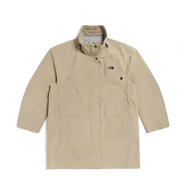 (Women) TNF Urban Exploration Loose Fit Stand Collar Long Coat Khaki NF0A5JVD-CEL