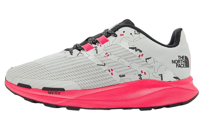 (W) The North Face Vectiv Eminus Running Sneakers TNF Trail Marker Print Brilliant Coral' 'White'
