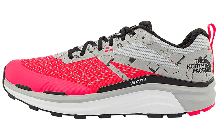 (Women) The North Face Vectiv Enduris II Trail Running Shoes 'Tnf White Trail Marker Print with Brilliant Coral' 5JCP-677