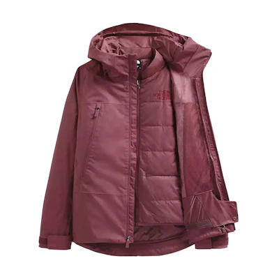 (Women) TNF Waterproof 3-in-1 Outdoor Jacket - Purple Red NF0A4R1U-6R4