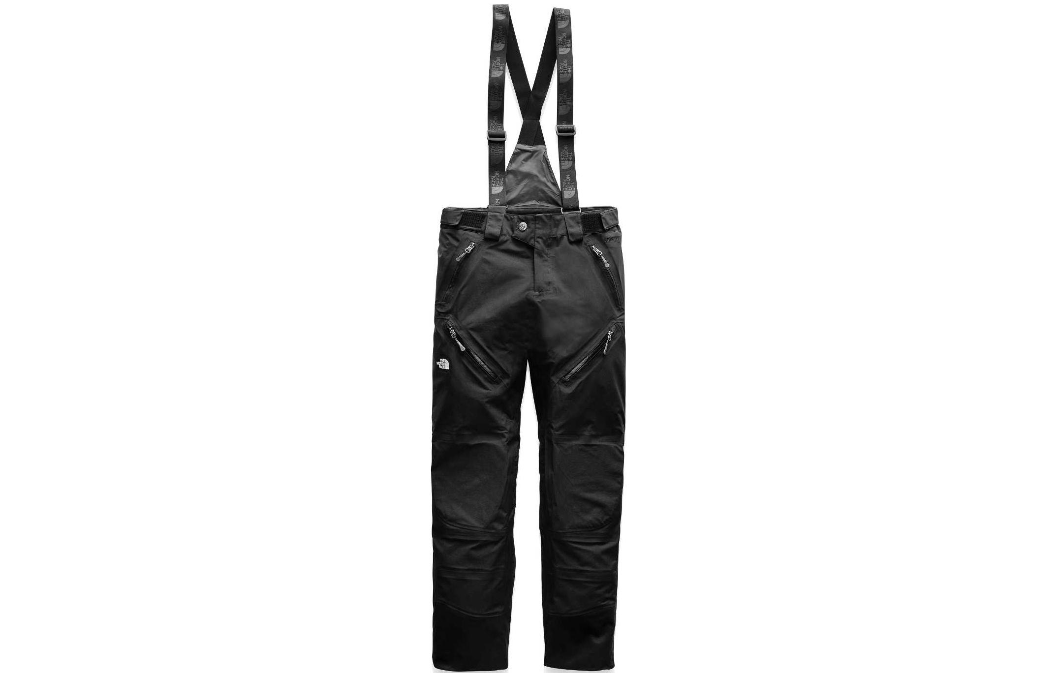 (Women) The North Face Waterproof Breathable Plain Black Suspender Pants NF0A2VW8-JK3