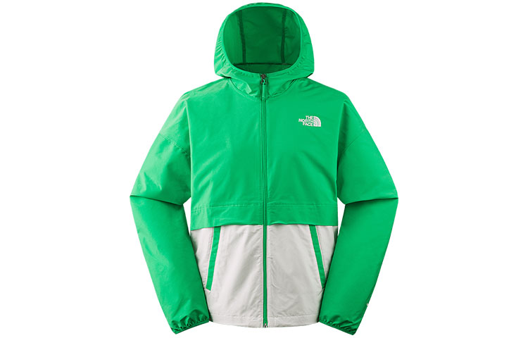 (Women) TNF Waterproof Colorblock Outdoor Hoodie Jacket Green NF0A83T9-ROT 圖 2