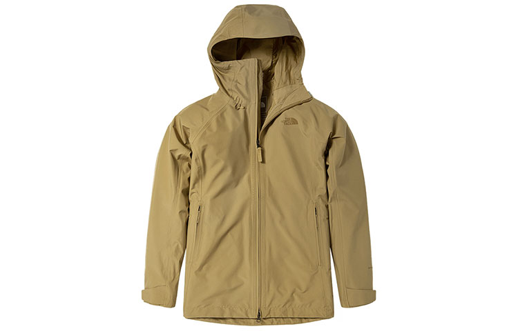 (Women) TNF Waterproof Hooded Outdoor Jacket Khaki Color NF0A4N9S-Z74