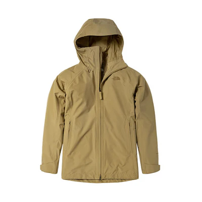 (Women) TNF Waterproof Hooded Outdoor Jacket Khaki Color NF0A4N9S-Z74