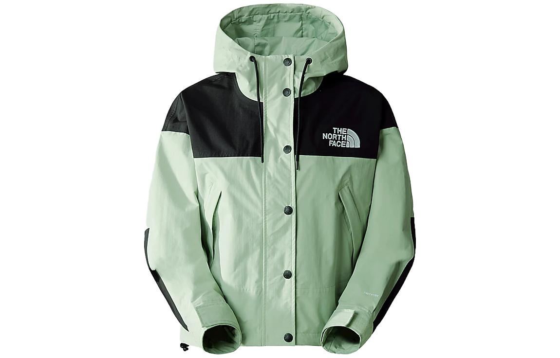 (Women) The North Face Waterproof Logo Embroidered Hooded Jacket Light Green NF0A3XDC-LGO