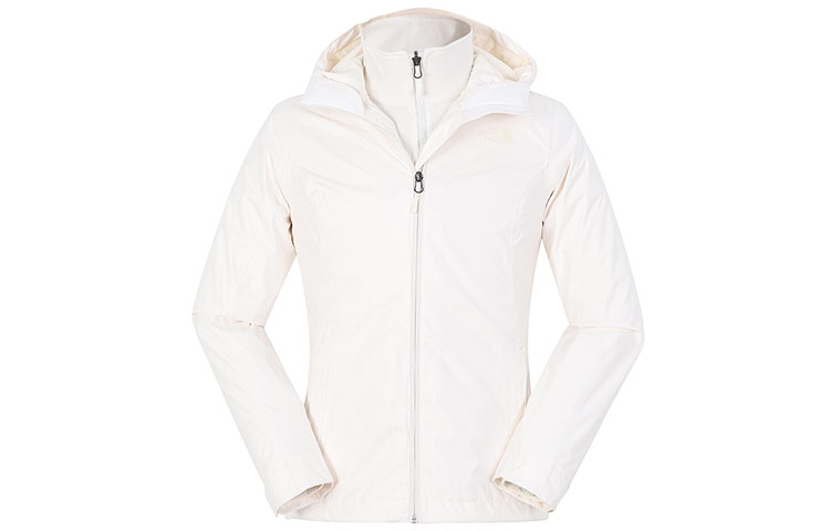 (Women) TNF Waterproof Windproof White Fleece Jacket NF0A5AZW-P4K