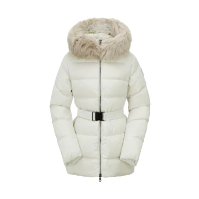 (Women) TNF White Casual Loose-Fit Hooded Down Parka Jacket NJ1DP91B