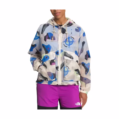 (Women) TNF White Colorblock Print Zip-Up Hoodie Jacket NF0A7ZZH-IOW