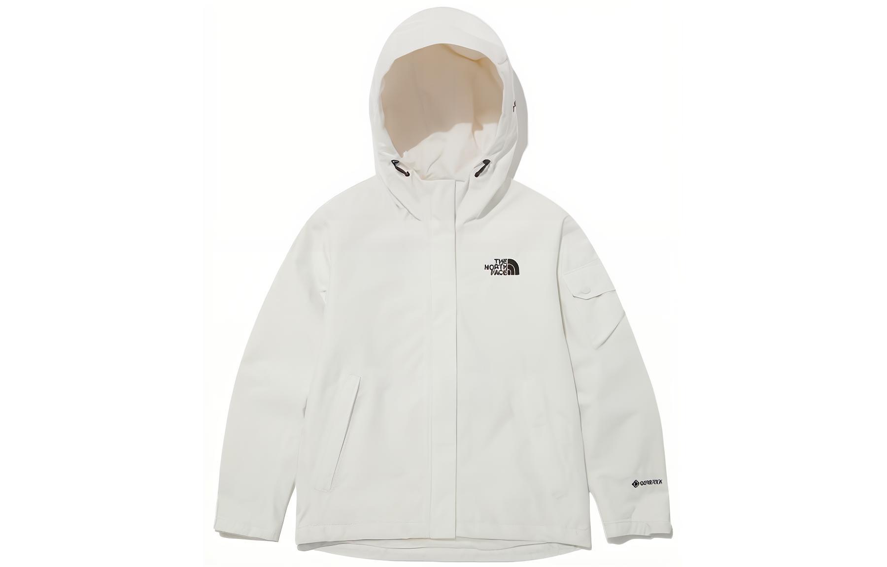 (Women) The North Face White Gore-tex Logo Print Hoodie Jacket NJ2GP35A