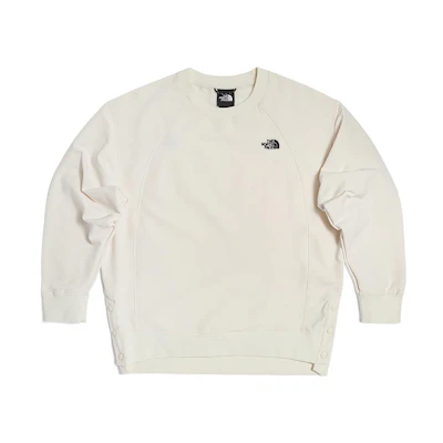 (Women) TNF White Logo Crewneck Long-Sleeve Pullover Sweatshirt NF0A7WA9-N3N