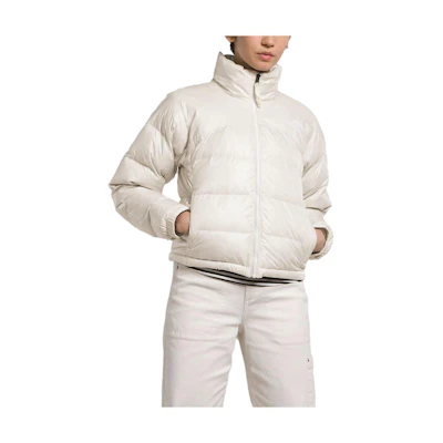 (Women) TNF White Logo Embroidered Mock Neck Zip Jacket NF0A831F-N3N