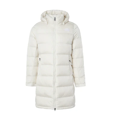 (Women) TNF White Logo Print Long Down Jacket NF0A5EH7-11P