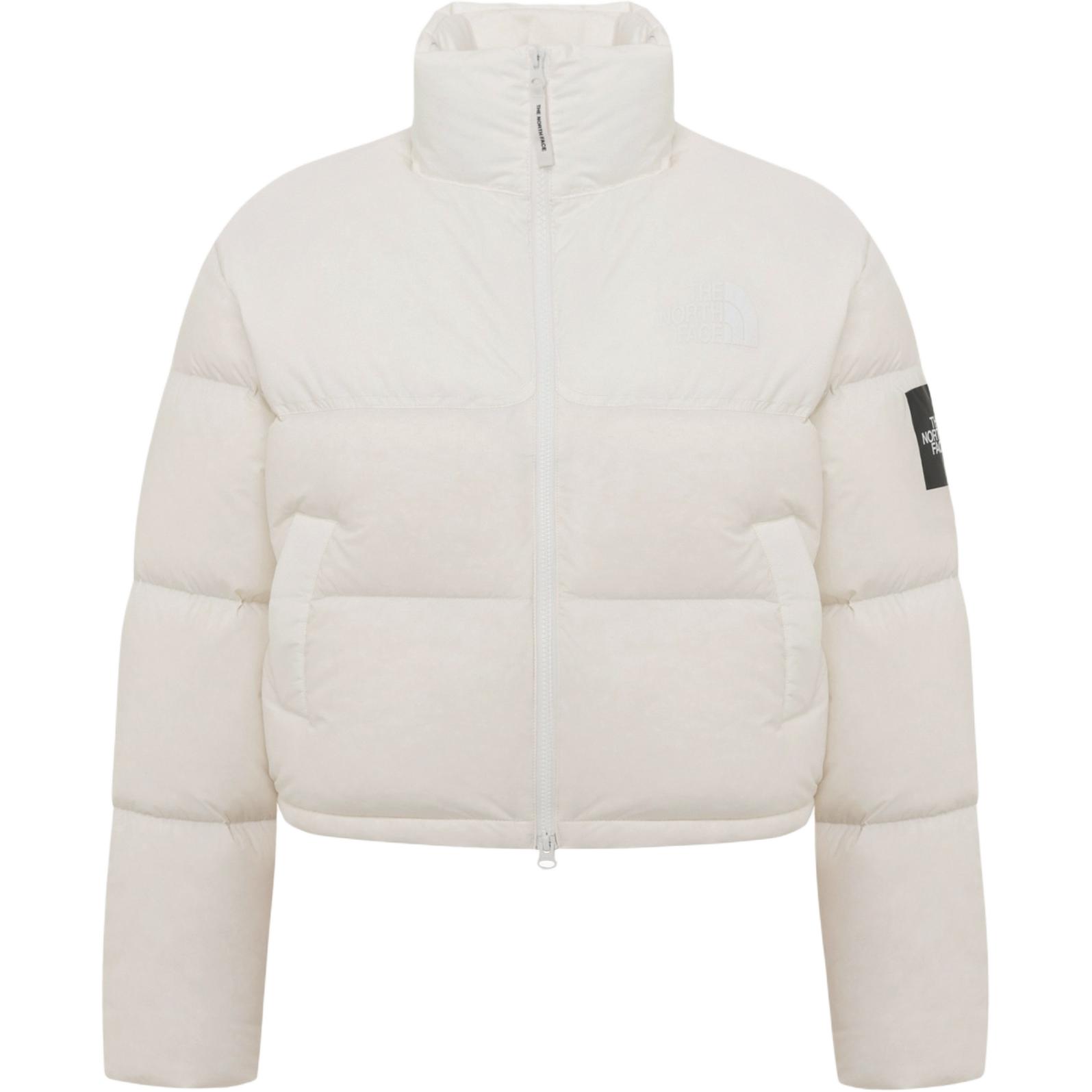 (Women) TNF White Puffer Jacket with Zip. NJ1DQ92K