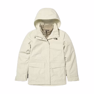 (Women) TNF White Urban Exploration Logo 3-in-1 Hooded Parka NF0A81QV-228