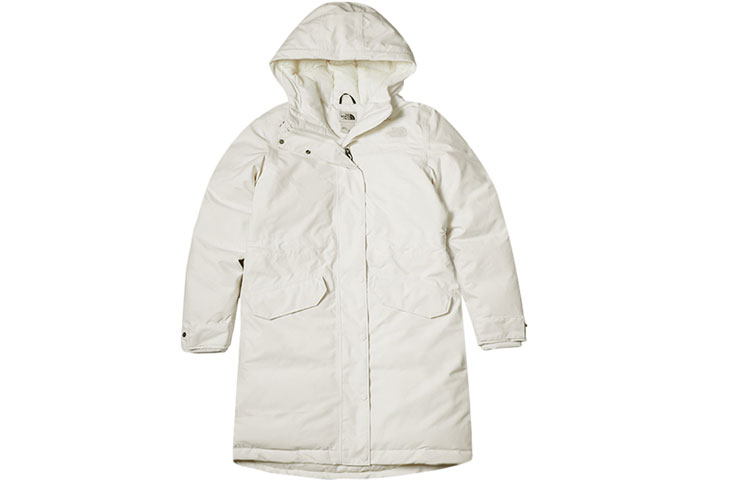 (Women) TNF White Waterproof Hooded Down Jacket 600 Fill Winter Coat NF0A5AZ3-N3N
