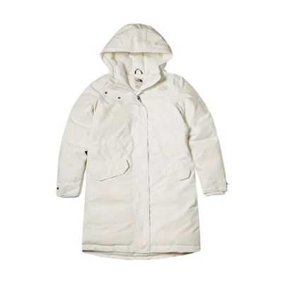 (Women) TNF White Waterproof Hooded Down Jacket 600 Fill Winter Coat NF0A5AZ3-N3N
