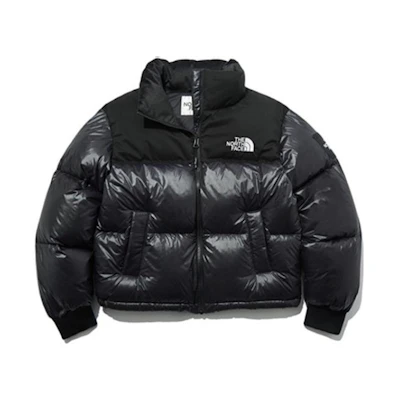 (Women) TNF Windproof Glossy Cropped Jacket Black NJ1DL81K