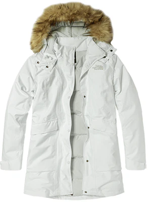 (W) The North Face Jaket Musim Dingin Putih Tahan Air Hoodie Bulu Trim NF0A4NBM-FN4 Buy (W) The North Face Jaket Musim Dingin Putih Tahan Air Hoodie Bulu Trim NF0A4NBM-FN4