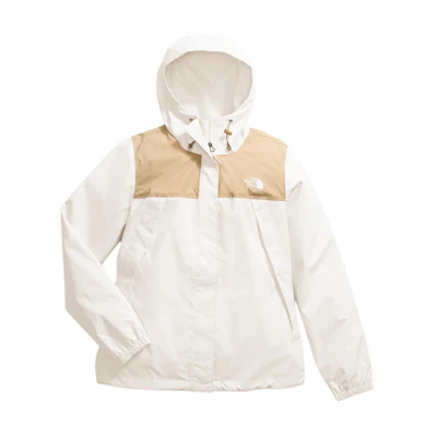 (Women) TNF Women’s Antora Waterproof Windproof Hooded Jacket Khaki/White NF0A7QEU-ROR