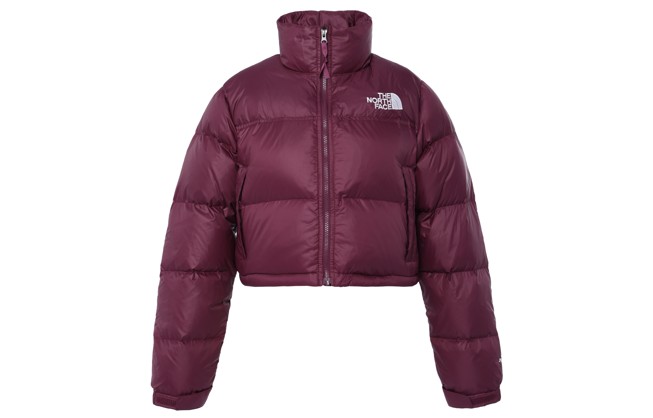 (Women) The North Face Womens Nuptse Embroidered Logo Plum Short Puffer Jacket NF0A5GGE-I0H