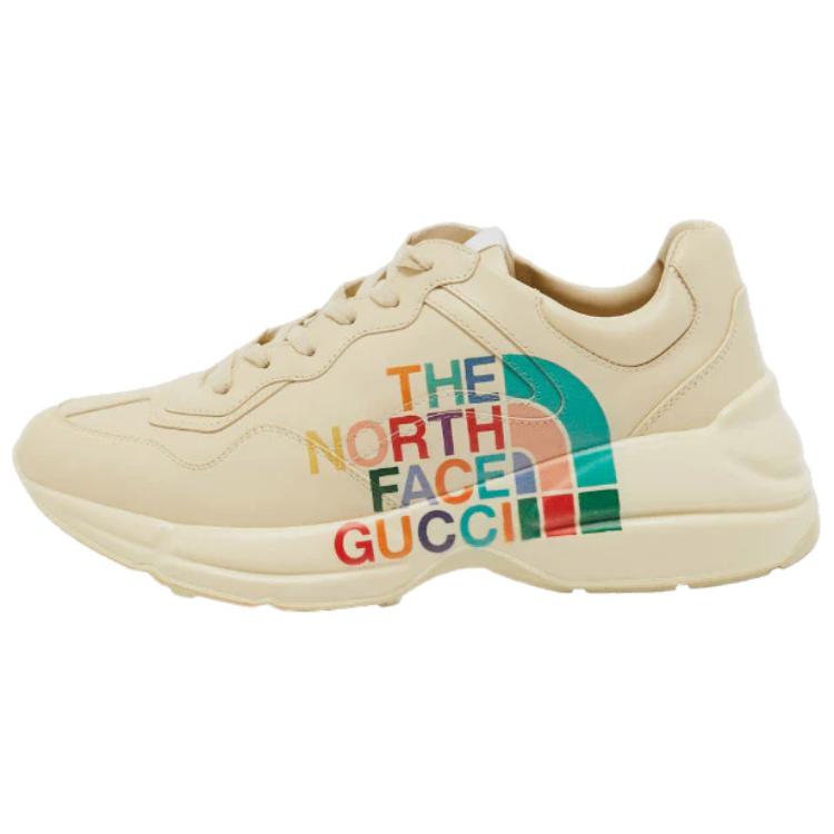 Buy 北面/THE NORTH FACE x GUCCI古馳 Rhyton 皮革 運動休閒鞋 女款 白色