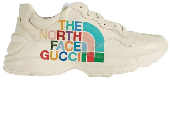 北面/THE NORTH FACE x GUCCI古馳 Rhyton 皮革 運動休閒鞋 女款 白色 Order 北面/THE NORTH FACE x GUCCI古馳 Rhyton 皮革 運動休閒鞋 女款 白色