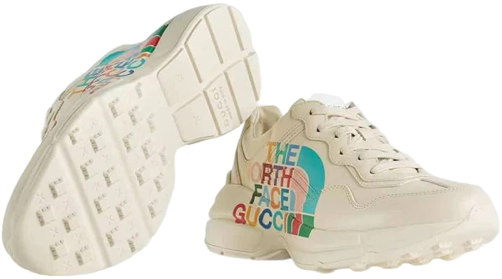 北面/THE NORTH FACE x GUCCI古馳 Rhyton 皮革 運動休閒鞋 女款 白色 Purchase 北面/THE NORTH FACE x GUCCI古馳 Rhyton 皮革 運動休閒鞋 女款 白色