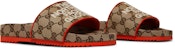 (W) The North Face x Gucci Selipar 'Beige Orange Monogram' 679947-2HKM0-9770