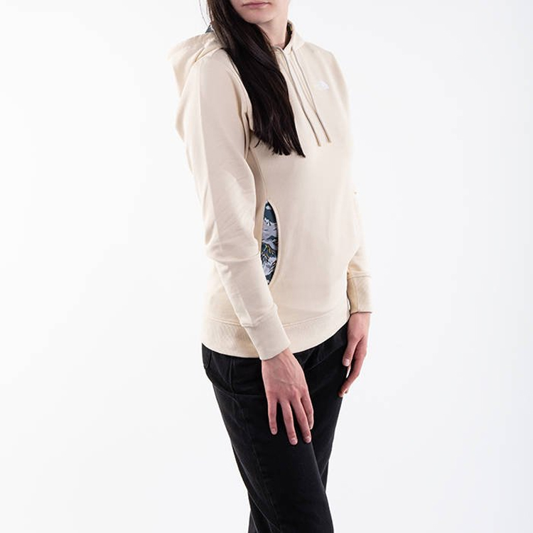 (Women) TNF LIBERTY Hoodie Pullover Cream Color Casual Sweatshirt NF0A4M8U-RB6 圖 4