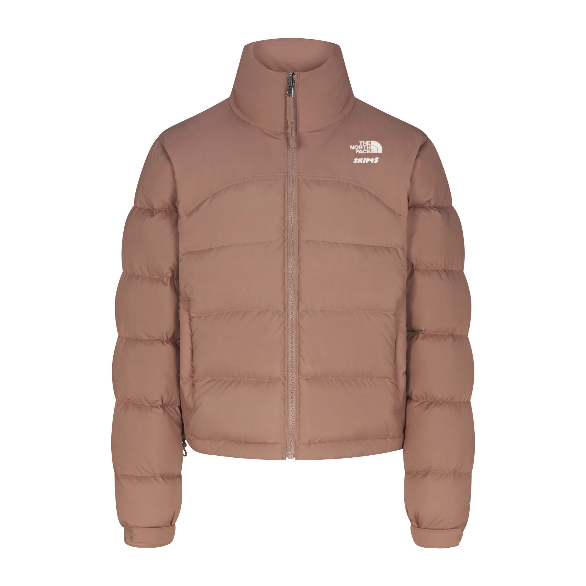 (Women) The North Face x Skims Nuptse FW24  Light Brown Ski Jacket Outdoor Coat. NF0A82Z5-I4A
