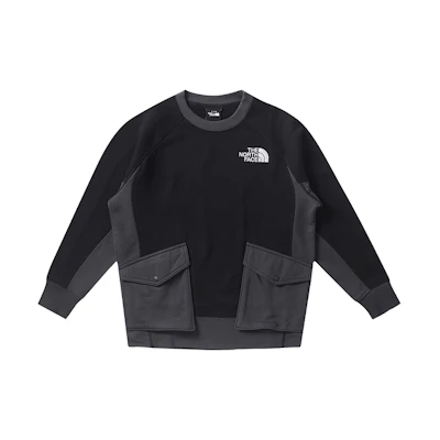 (Women) TNF Urban Exploration Colorblock Pocket Sweatshirt Black NF0A83QB-KT0