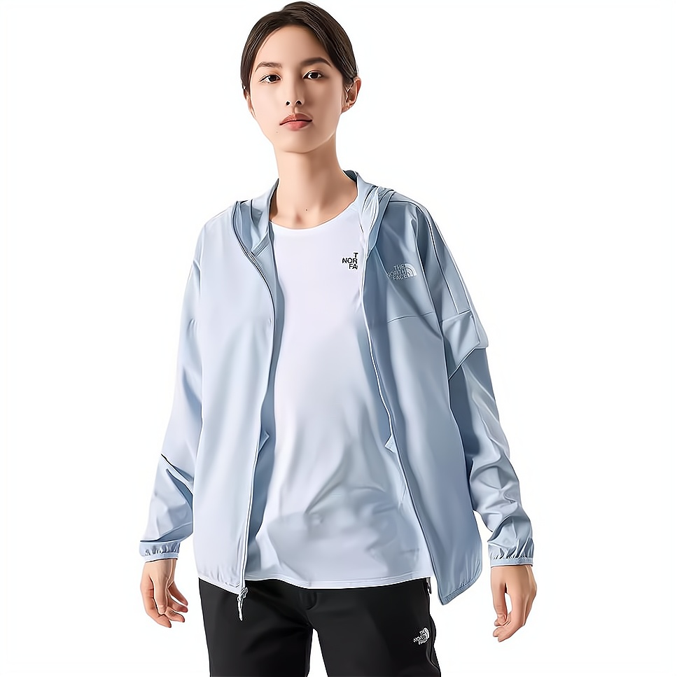 (Women) TNF Zephyr Blue Windproof Water-Resistant Outdoor Jacket NF0A7WCP-I0E 圖 6