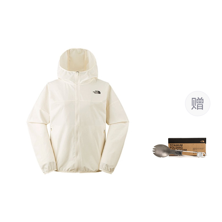(Women) TNF Zephyr Water-Resistant Hoodie Jacket Off-White NF0A7WCP-QLI 圖 7
