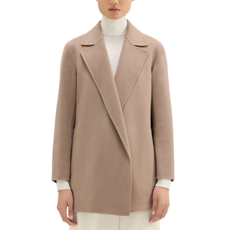 Lookbook (W) THEORY 卡其色翻領開襟外套 K0701412-TSI