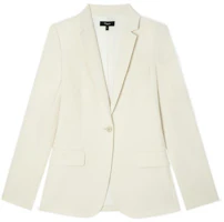(Women) THEORY Single-Button Blazer in Off-White. J0709113-Y0C (Women) THEORY Single-Button Blazer in Off-White. J0709113-Y0C